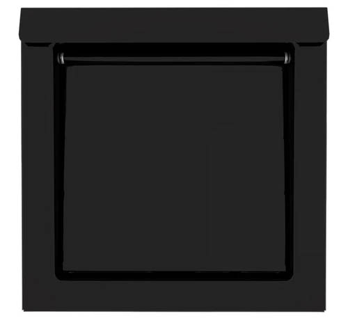DryerWallVent in black with the damper door in the closed position.