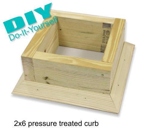 2X6 pressure treated curb for the DryerJack DJK486U.