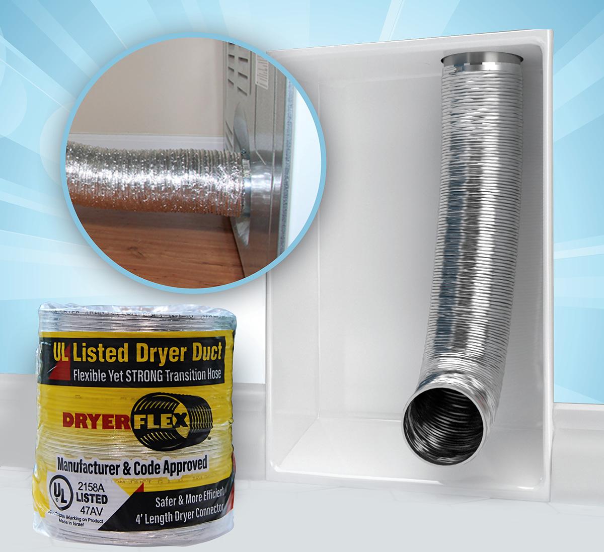 Kelaro Reinforced Flexible Dryer Vent Kit 4 Inch 10 Or 20 Foot With Clamps